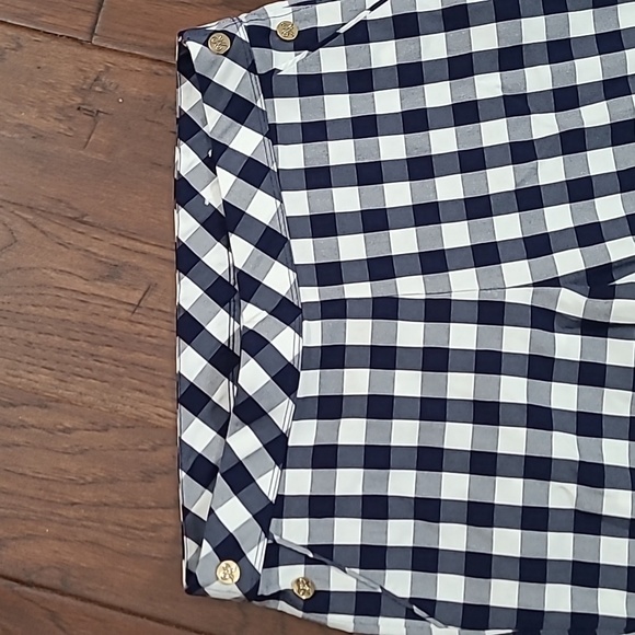 Rafaella Navy Blue & White Checkered Plaid Pullon Pants size 12 - Picture 2 of 9